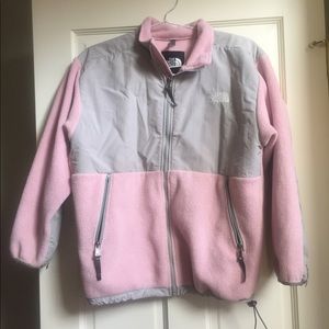 JUNIORS PINK NORTH FACE JACKET